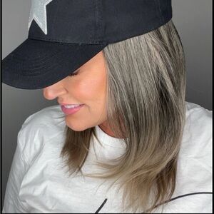 Topless Hat/Beanie/scarf wig